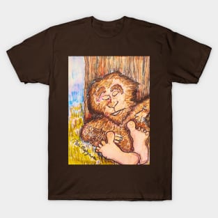 A Baby Bigfoot Sleeping T-Shirt